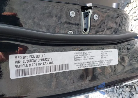 2023 Dodge Charger Police Rwd from USA, damaged, VIN 2C3CDXAT6PH532510